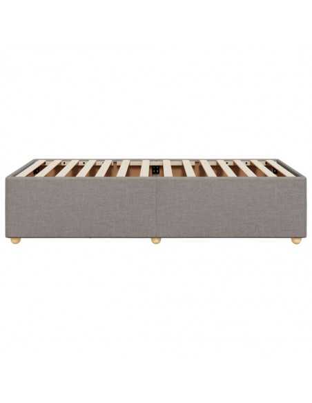 Cadre de lit sans matelas taupe 90x190 cm tissu