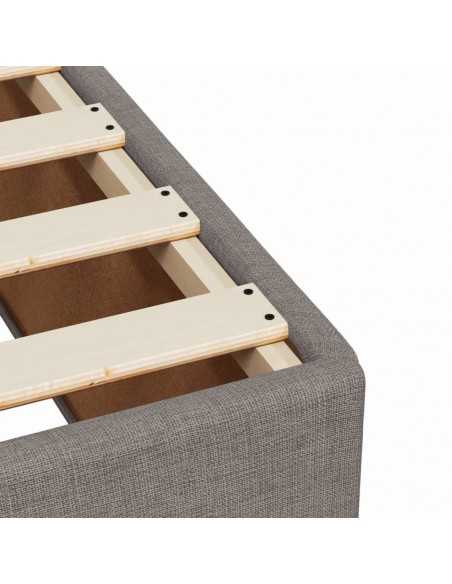 Cadre de lit sans matelas taupe 90x190 cm tissu