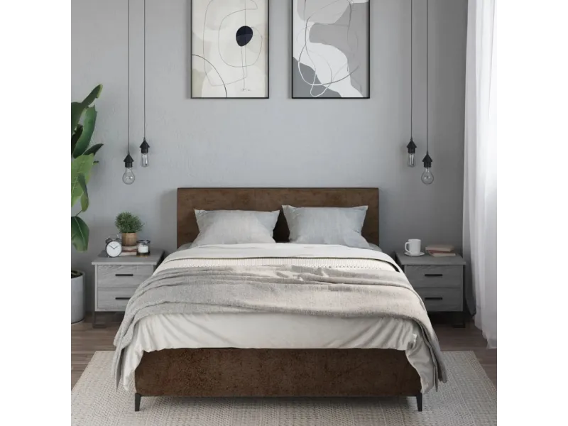 Tables de chevet 2 pcs sonoma gris 40x41x40cm bois d'ingénierie