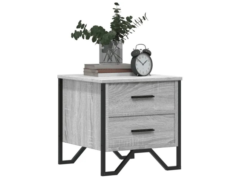 Tables de chevet 2 pcs sonoma gris 40x41x40cm bois d'ingénierie