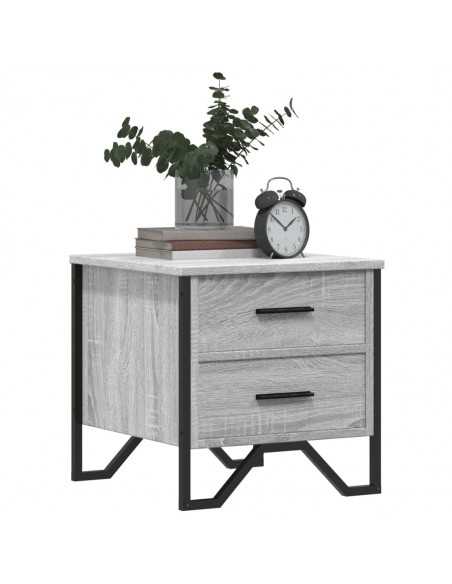 Tables de chevet 2 pcs sonoma gris 40x41x40cm bois d'ingénierie