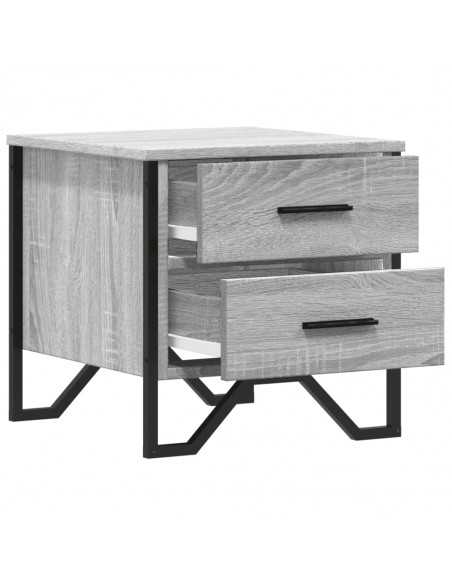 Tables de chevet 2 pcs sonoma gris 40x41x40cm bois d'ingénierie