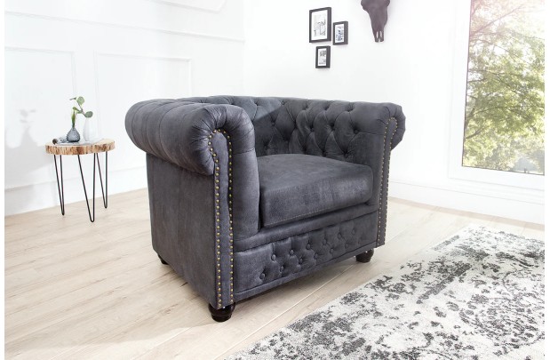 Fauteuil design chesterfield teinté marron Fauteuil |adeniahome.com