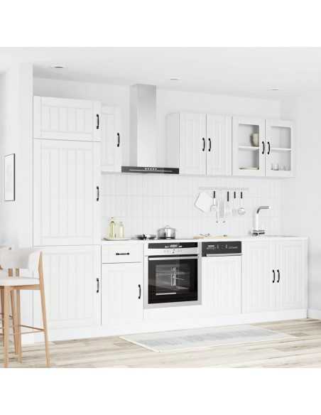 Ensemble d'armoires cuisine 8pcs Kalmar blanc bois d'ingénierie