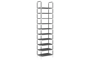 Étagère à chaussures 10 niveaux 44x28x180 cm tissu non-tissé 2