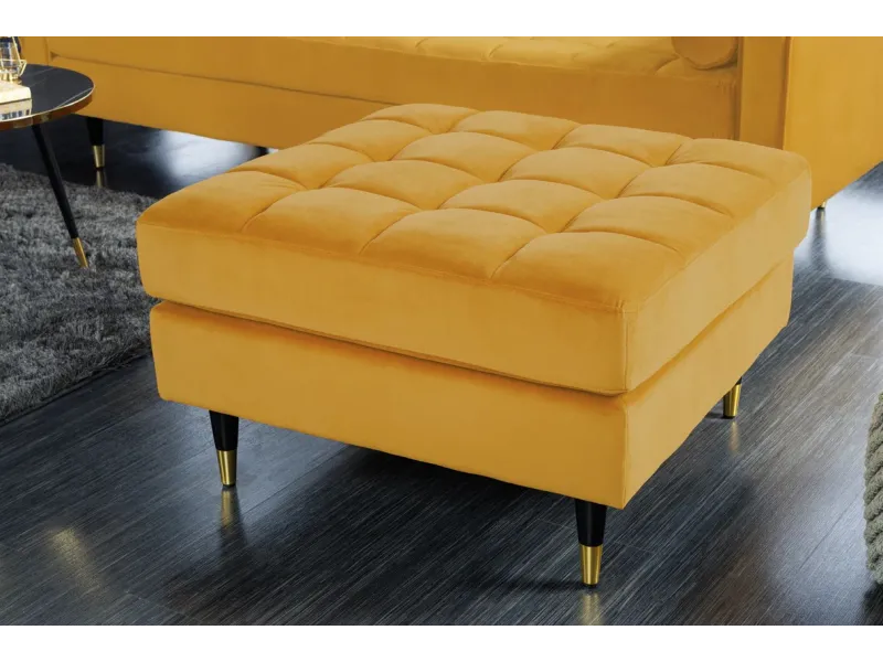 Tabouret baroque de couleur vert en velours pas cher