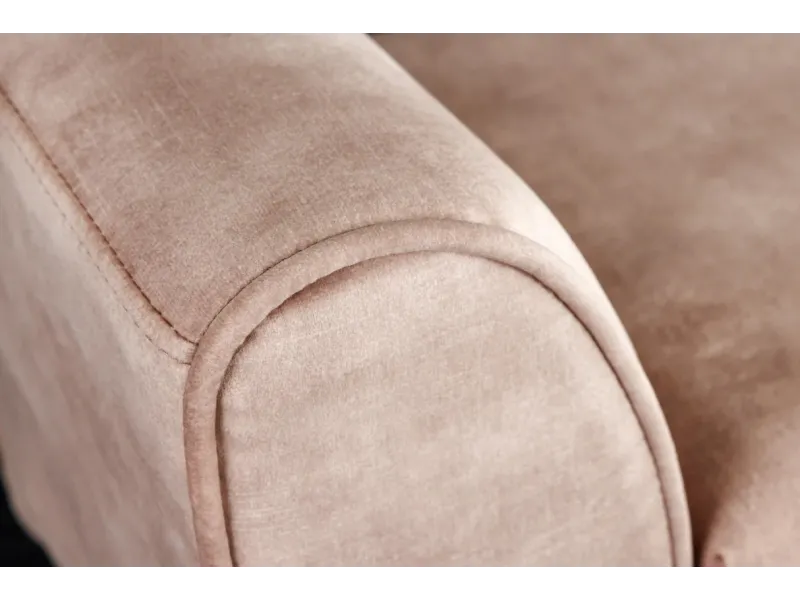 Banc SCARLETT 90 cm – Élégance et douceur en velours beige café