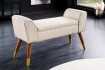 Banc SCARLETT 90 cm – Élégance rétro en tissu texturé beige