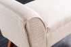 Banc SCARLETT 90 cm – Élégance rétro en tissu texturé beige