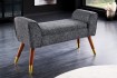 Banquette SCARLETT 90 cm en bouclé anthracite – Élégance et confort rétro