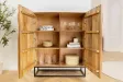 Buffet haut SNAKE 120 cm marron | Buffet moderne bois massif – Adenia Home