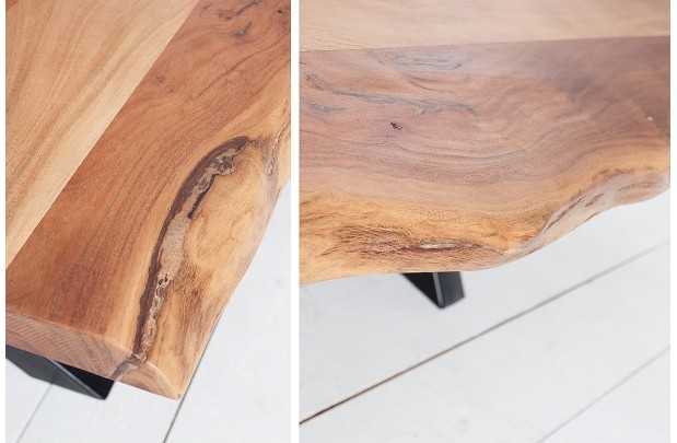 Buffet Haut style minimal en bois acacia 140cm pas cher