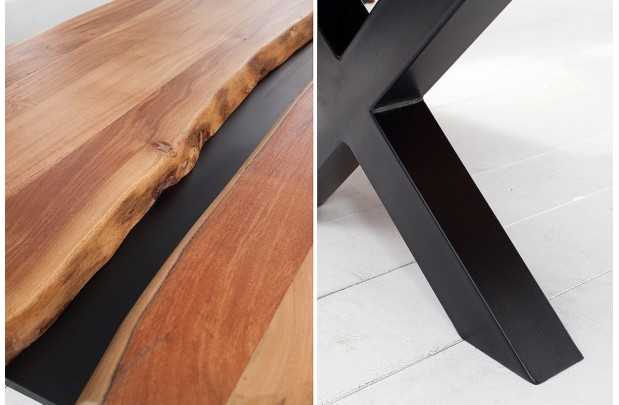 Buffet Haut style minimal en bois acacia 140cm pas cher