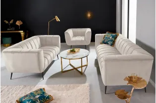 Canapé vert émeraude style rétro 225cm pas cher 2
