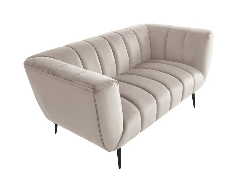 Canapé vert émeraude style rétro 225cm pas cher