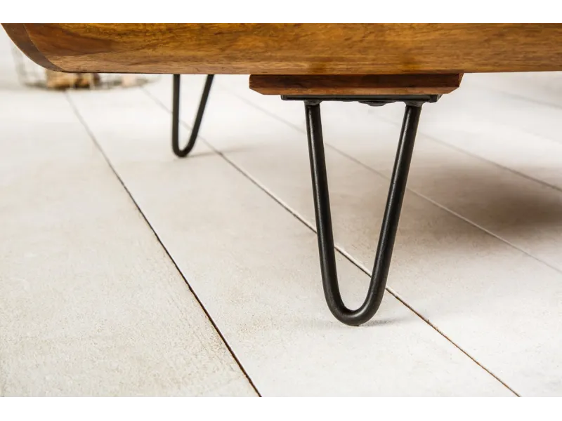 Table Basse Sheesham 90 cm | Table Basse Bois Massif Salon