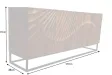 Buffet SCORPION 180cm Bois massif de Manguier Marron 3D - Adenia Home