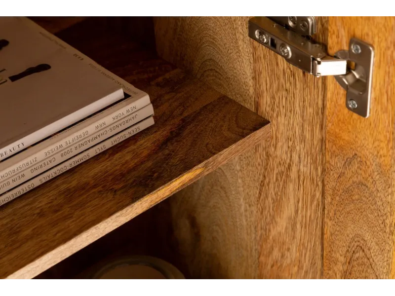 Buffet SCORPION 180cm Bois massif de Manguier Marron 3D - Adenia Home