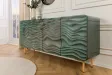 Buffet WAVE 160 cm turquoise | Buffet moderne design en bois massif – Adenia Home