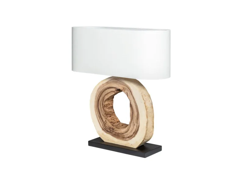 Lampe de Table 63cm en Bois Massif "Organic Artwork"