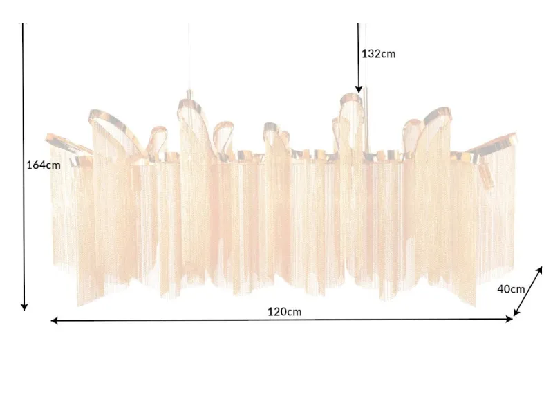 Lampe suspendue nacrée 64cm avec anneaux Suspensions |adeniahome.com