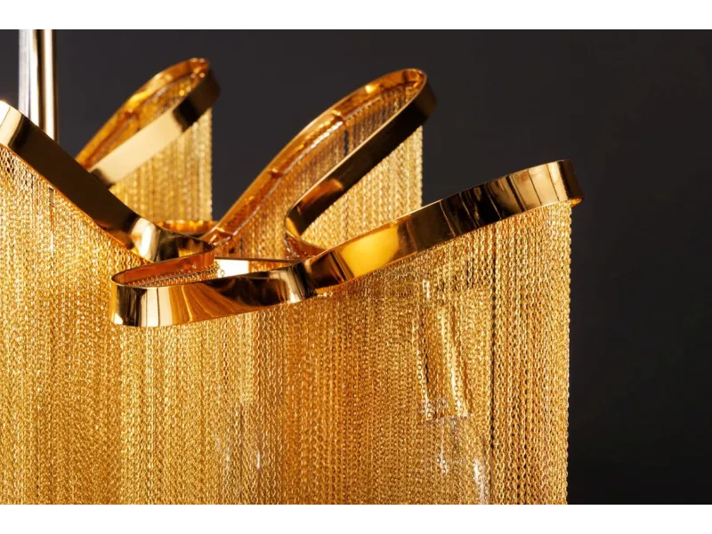 Lampe suspendue nacrée 64cm avec anneaux Suspensions |adeniahome.com