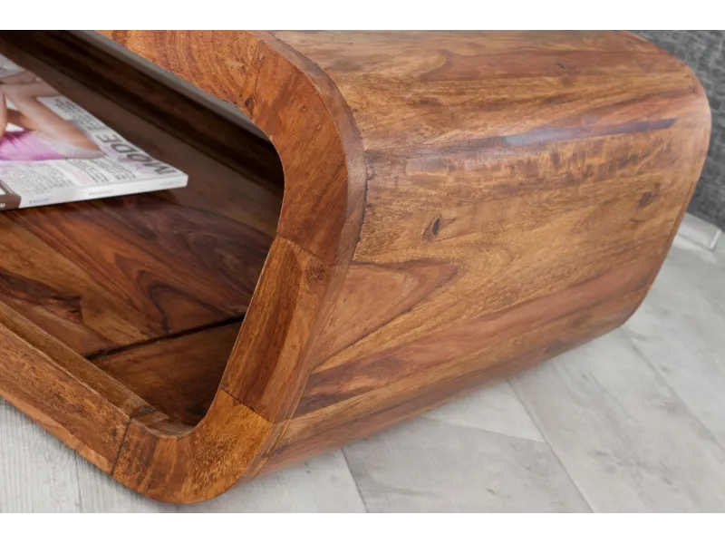 Table basse sheesham 100 cm | Table basse bois massif salon