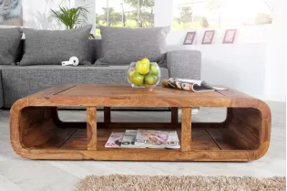Table basse sheesham 100 cm | Table basse bois massif salon 2