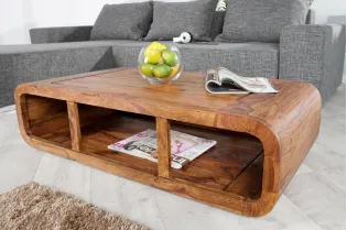 Table basse sheesham 100 cm | Table basse bois massif salon