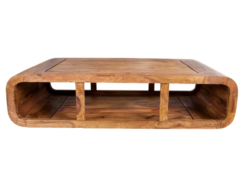Table basse sheesham 100 cm | Table basse bois massif salon