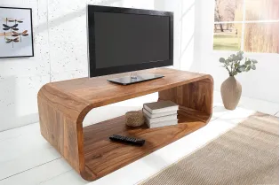 Table basse design rétro de 100cm coloris naturel en bois massif av...