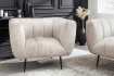 Fauteuil design royal baroque coloris gris antique en simili-cuir F...