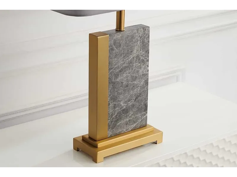 Lampe de 40cm en bois flotté et lin marron Lampes à poser |adeniahome...