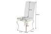 Chaise de salle à manger design baroque coloris gris argenté home |...