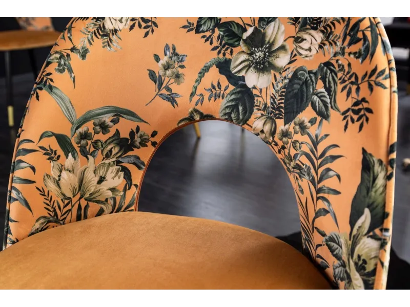 Chaise de salle à manger design baroque coloris gris argenté home |...