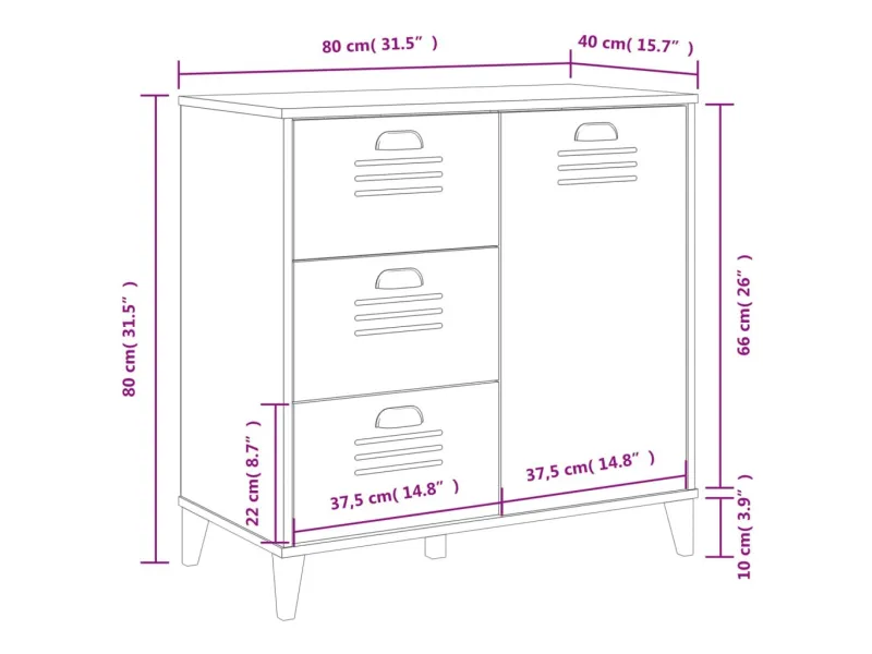 Ensemble d'armoires de cuisine 11 pcs Porto bois d'ingénierie
