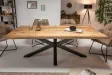 Table GALAXIE 160cm Bois Massif de Manguier & Métal - Adenia Home