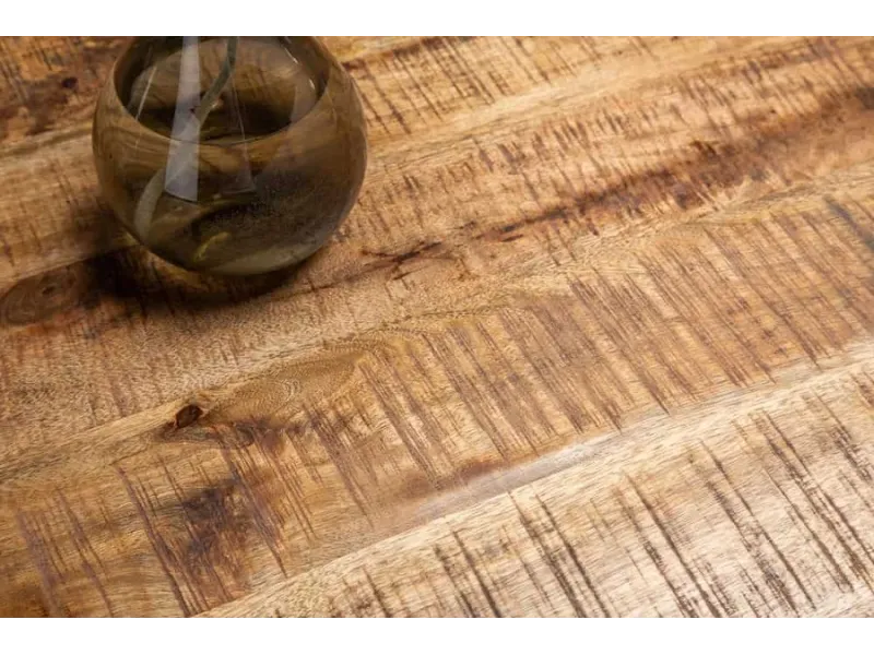 Table GALAXIE 160cm Bois Massif de Manguier & Métal - Adenia Home