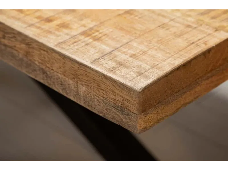 Table GALAXIE 160cm Bois Massif de Manguier & Métal - Adenia Home