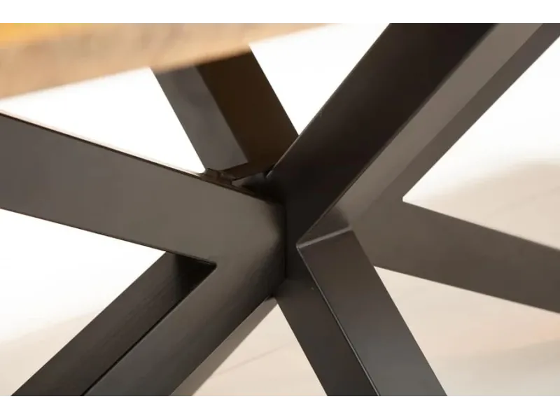 Table GALAXIE 160cm Bois Massif de Manguier & Métal - Adenia Home