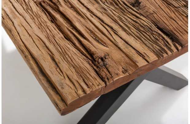 Table à manger Barracuda X en avec plateau en verre 180cm