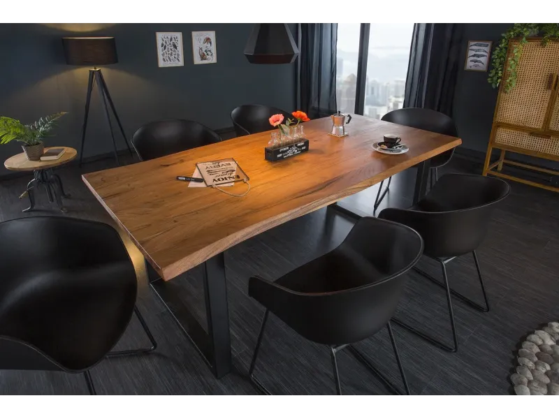 Table à manger Mammut 200cm acacia sauvage 35mm pas cher