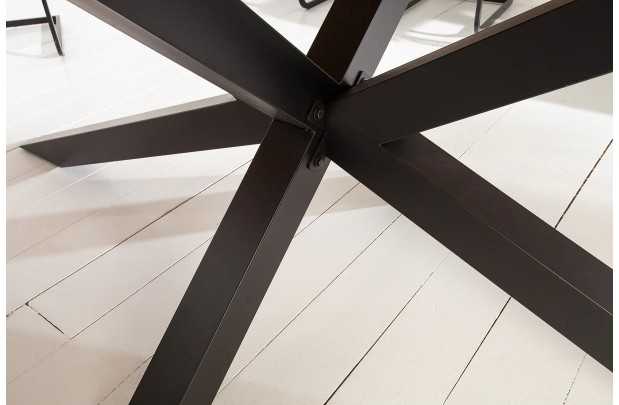 Table à manger en bois massif coloris naturel 200cm pas cher