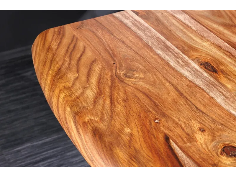 Table Mammut 200cm Bois Massif de Sheesham & Métal - Adenia Home