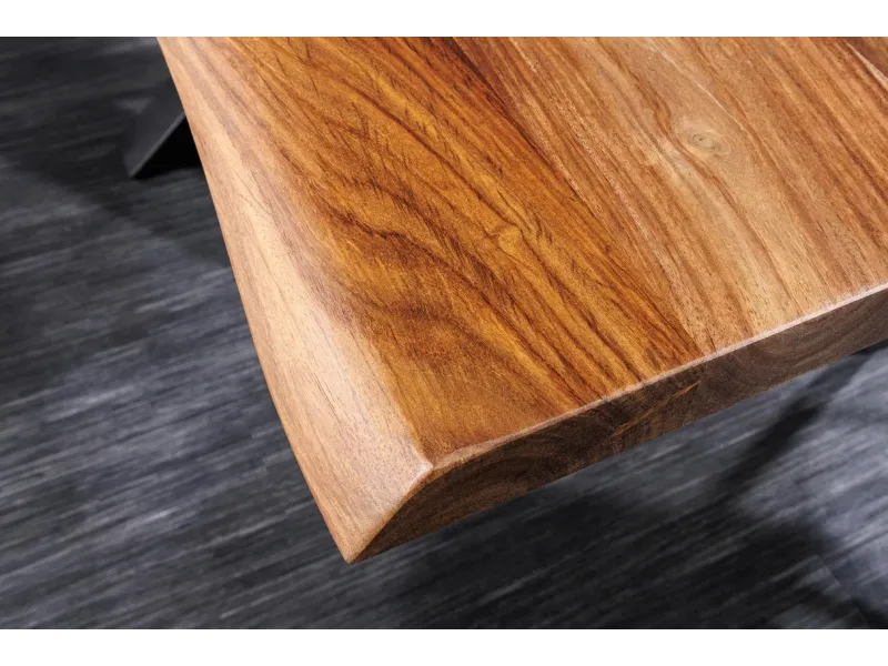 Table Mammut 200cm Bois Massif de Sheesham & Métal - Adenia Home