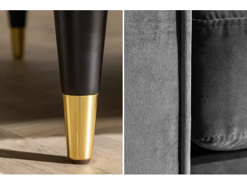 Canapé Moderne 3 Places en Velours – 220 cm de Confort Chic, Disponible en 5 Couleurs Élégantes