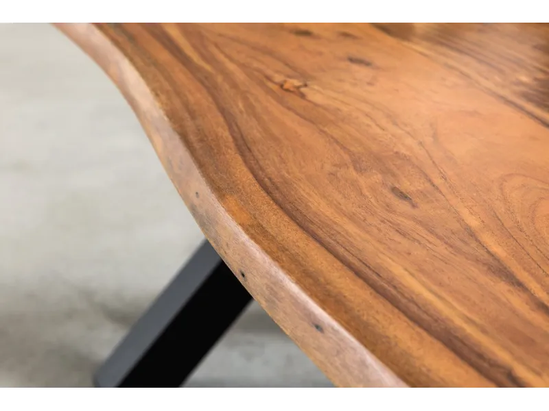 Table basse tronc d'arbre 120 cm | Table basse industrielle bois massif