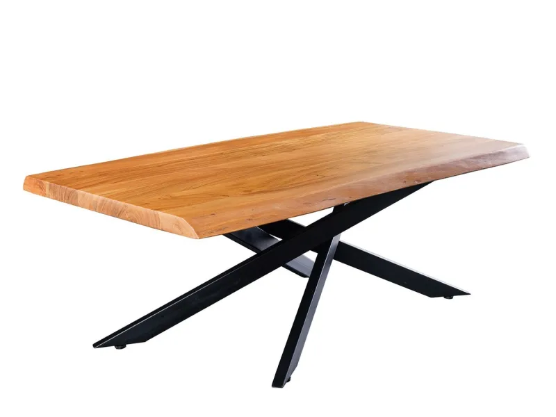 Table basse tronc d'arbre 110 cm | Table basse industrielle bois massif