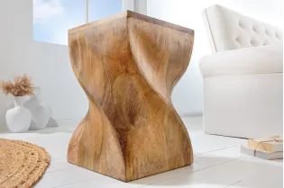 Tabouret design en aluminium argenté 45cm Tabourets bas |adeniahome.com 2