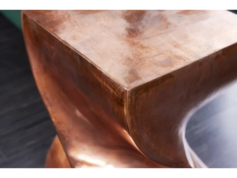 Tabouret design en aluminium argenté 45cm Tabourets bas |adeniahome.com